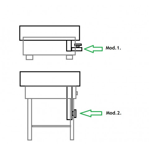 Scone fryer pan for 3-burners fryer - steel - with drain