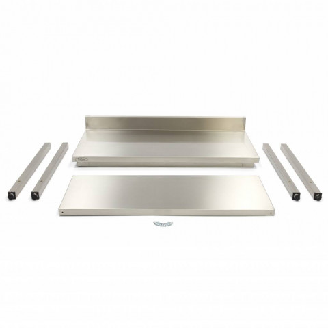 MAXIMA stainless work table with backsplash 1800x700