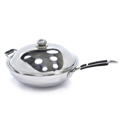 MAXIMA Stainless Steel lid for Induction Wok Pan 36cm