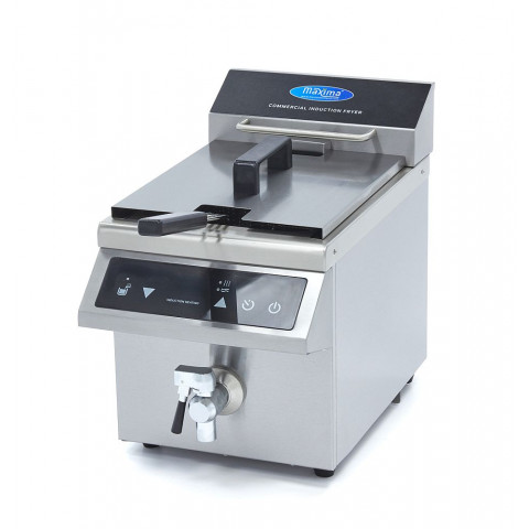 MAXIMA 8 liters induction fryer with drain tap