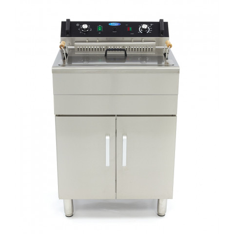 MAXIMA 30 liters fryer with drain tap and cupboard