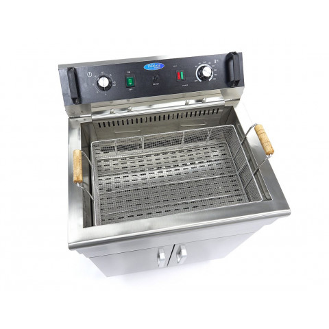 MAXIMA 35 liters fryer with drain tap and cupboard