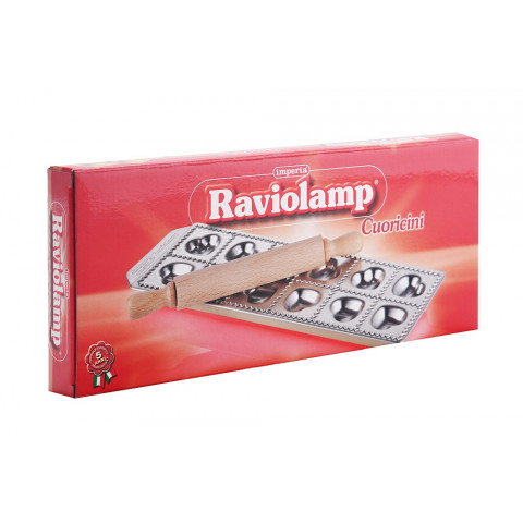 IMPERIA Ravioli cuoricini ravioli mould with rolling pin - 12 sections