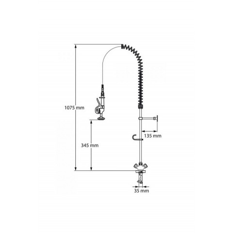 GAMMO pre-rinse hand shower with tap