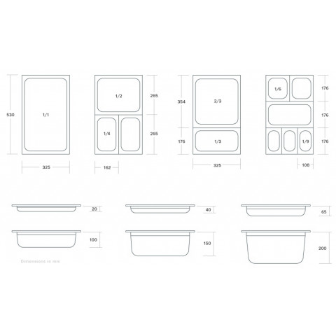 GAMMO GN 1/2 perforated container 40 mm deep