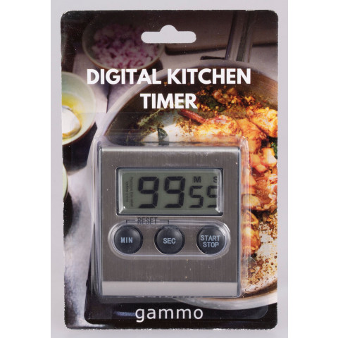 GAMMO digital kitchen timer - stainless steel
