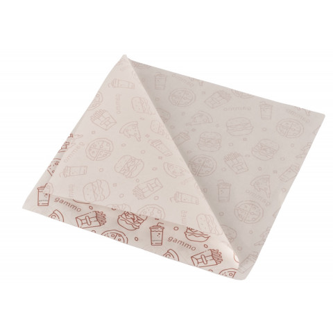 Grease proof paper bag - 2 sides open - 180x180 mm - 200pcs/box