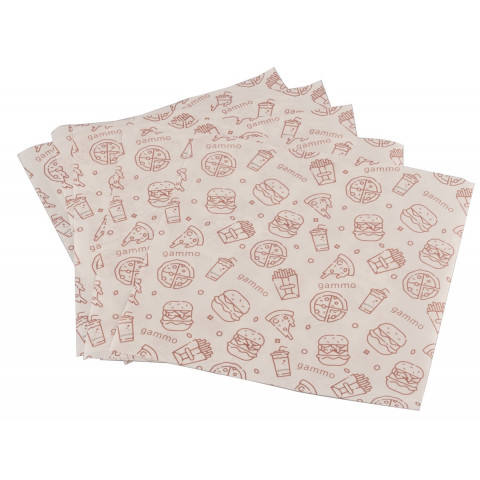 Grease proof paper bag - 2 sides open - 140x140 mm - 200pcs/box