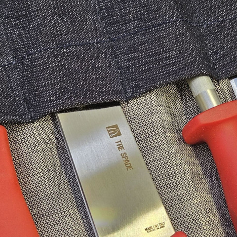 TRE SPADE knife roll - denim