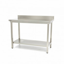 MAXIMA stainless work table with backsplash 1400x700