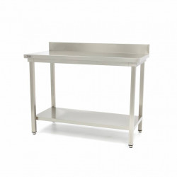 MAXIMA stainless work table with backsplash 1800x700