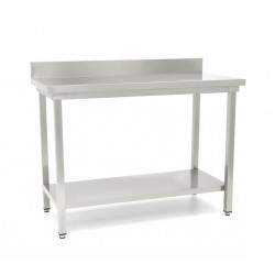 GAMMO stainless work table with backsplash 1000x700