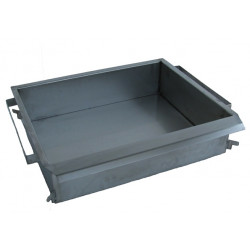 Scone fryer pan for 4-burners fryer - inox - with drain