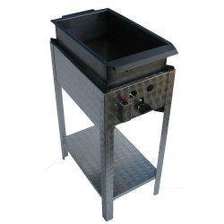 Scone and donut fryer with drain - 1 burner gas