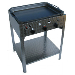 Roaster with steel pan - 3 burners gas