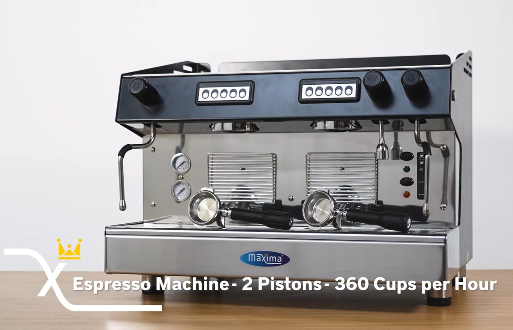 MAXIMA Espresso coffee machine - 2 Pistons - 360 cups/hour