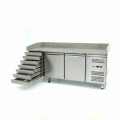 MAXIMA pizza counter with 2 doors 7 drawers