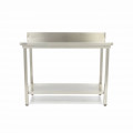 MAXIMA stainless work table with backsplash 1800x700