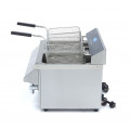 MAXIMA 2x8 liters induction fryer with drain tap