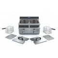 MAXIMA 2x8 liters induction fryer with drain tap