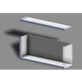 GAMMO stainless steel wall cabinet - with sliding doors - 1000x400x670mm